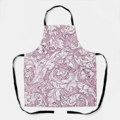 バラピンクバロック華美の葉 エプロン (正面)