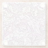 バラピンクバロック華美の葉 ガラスコースター (裏面)