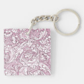 バラピンクバロック華美の葉 キーホルダー (裏面)