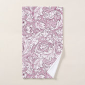 バラピンクバロック華美の葉 バスタオルセット (ハンドタオル)