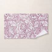 バラピンクバロック華美の葉 バスタオルセット (ハンドタオル)