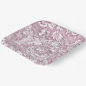 バラピンクバロック華美の葉 ペーパープレート (傾斜あり)