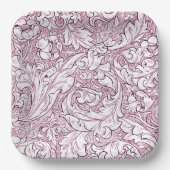 バラピンクバロック華美の葉 ペーパープレート (正面)