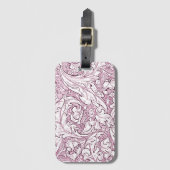 バラピンクバロック華美の葉 ラゲッジタグ (正面縦)