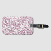 バラピンクバロック華美の葉 ラゲッジタグ (正面横)