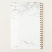 バラピンクパイナップルオンホワイトマーブル |お気に入り プランナー手帳 (裏面)