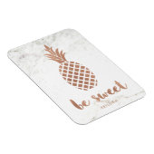 バラピンクパイナップルオンホワイトマーブル | Be Sweet マグネット (右側)