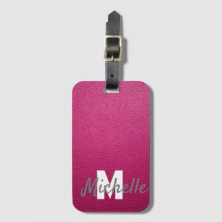 バラピンクパーソナライズされたの名前 ラゲッジタグ