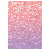 バラピンクパープルラベンダーフェイクスパークルグリッター クリップボード (裏面)
