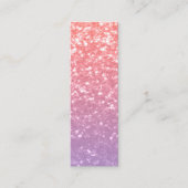 バラピンクパープルラベンダーフェイクスパークルグリッター スキニー名刺 (正面)