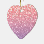 バラピンクパープルラベンダーフェイクスパークルグリッター セラミックオーナメント (左)