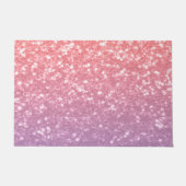 バラピンクパープルラベンダーフェイクスパークルグリッター ドアマット (正面)