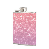 バラピンクパープルラベンダーフェイクスパークルグリッター フラスク (左)