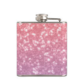 バラピンクパープルラベンダーフェイクスパークルグリッター フラスク (裏面)