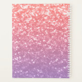 バラピンクパープルラベンダーフェイクスパークルグリッター プランナー手帳 (裏面)
