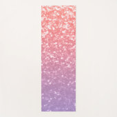 バラピンクパープルラベンダーフェイクスパークルグリッター ヨガマット (正面)