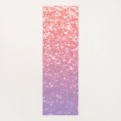 バラピンクパープルラベンダーフェイクスパークルグリッター ヨガマット (裏面)