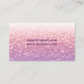 バラピンクパープルラベンダーフェイクスパークルグリッター ロイヤリティカード (裏面)