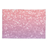 バラピンクパープルラベンダーフェイクスパークルグリッター 枕カバー (裏面)