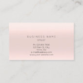 バラピンクパールDiamondフレームVipジオメトリ 名刺 (裏面)