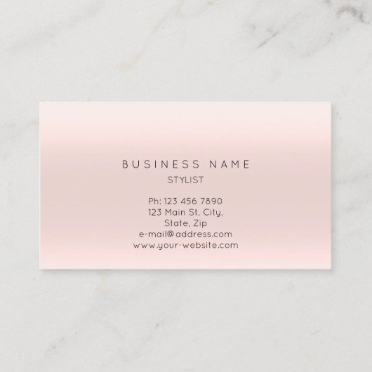 バラピンクパールDiamondフレームVipジオメトリ 名刺 (裏面)