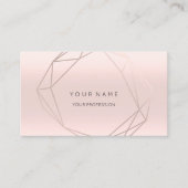 バラピンクパールDiamondフレームVipジオメトリ 名刺 (正面)