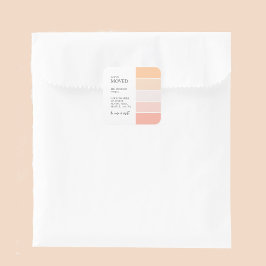 バラピンクピーチの移動告知 スクエアシール