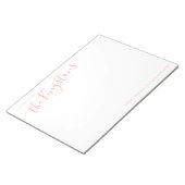 バラピンクファミリー名スクリプトメモ帳 ノートパッド (アングル)