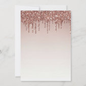 バラピンクフィフティ50誕生日 招待状 (裏面)