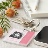 バラピンクフォーエバーエレガントフォト結婚ズ キーホルダー (正面右)