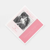 バラピンクフォーエバーエレガントフォト結婚ズ スタンダードランチョンナプキン (角)