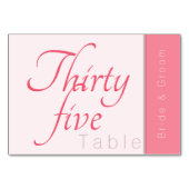 バラピンクフォーエバーモダンスのスクリプ結婚ト開始 テーブルナンバー (正面)