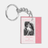 バラピンクフォーエバーモダンフォト結婚ズ キーホルダー (正面左)