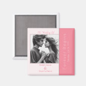 バラピンクフォーエバーモダンフォト結婚ズ マグネット (正面/裏面)