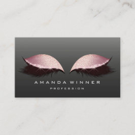 バラピンクブラックラッシュ伸展化粧グリッター 予約カード