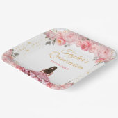 バラピンクプリンセスフローラキンセアニラ ペーパープレート (傾斜あり)