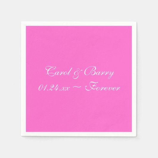 バラピンクプレミアムナカラフルプキンス スタンダードカクテルナプキン (正面)