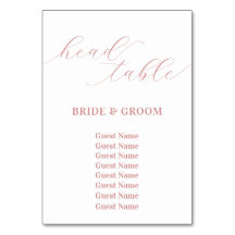 バラピンクヘッド結婚テーブルの座席表