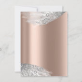 バラピンクホワイトスウィート16ブライダルシルバーグレー 招待状 (裏面)