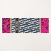 バラピンクマーブルグリッターヨガマット ヨガマット (正面(横))