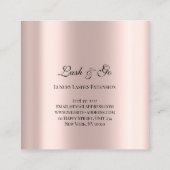 バラピンクメイクアップアーティストラッズブラッシュ拡張マイクロブラッド スクエア名刺 (裏面)