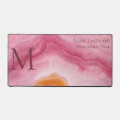 バラピンクモノグラム デスクマット (正面)