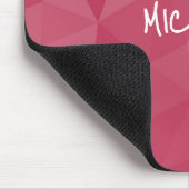 バラピンクライトジオメトリックメッシュパターン名前をカスタムする マウスパッド (コーナー)