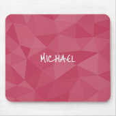 バラピンクライトジオメトリックメッシュパターン名前をカスタムする マウスパッド (正面)