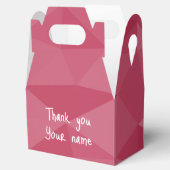 バラピンクライトジオメトリメッシュパターン フェイバーボックス (オープン)