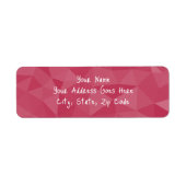 バラピンクライトジオメトリメッシュパターン ラベル (正面)