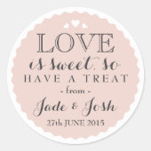 バラピンクラブはスウィートボトルキャップスタイルの好意 ラウンドシール (正面)