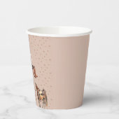 バラピンクロデオウェスタン女性のカーボーイ1st誕生日 紙コップ (左)