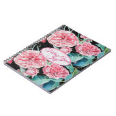 バラピンクローズフローラユアジョイパターン ノートブック (左側)