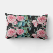 バラピンクローズ後を追フローラあなたの喜びパターンカス ランバークッション (裏面)